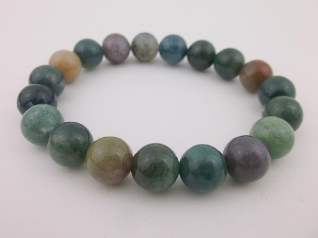 New Healing Genuine Green Agate Bracelet Large (1 of 2)