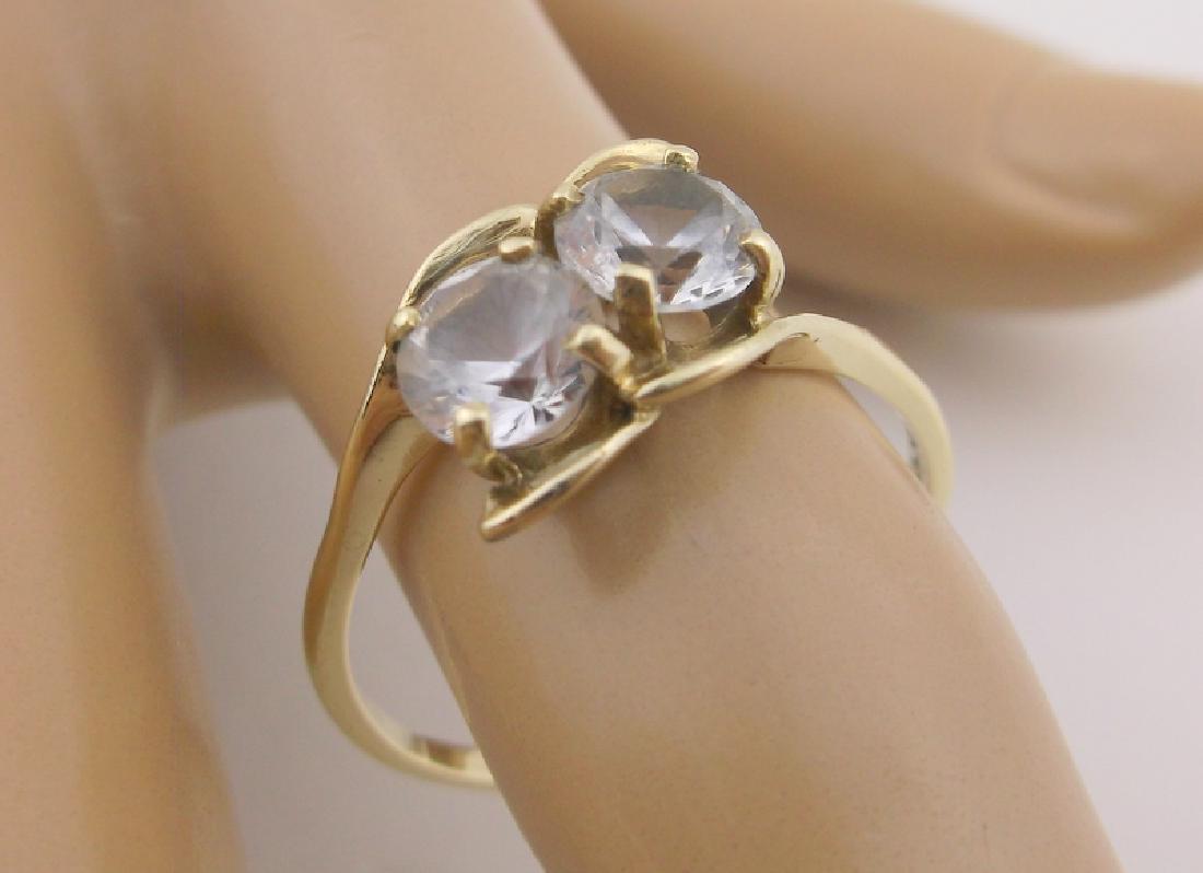 Stunning Antique 10kt Gold White Stone Ring 10 (1 of 3)