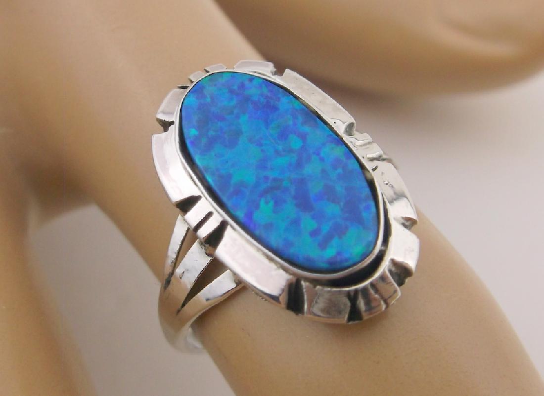 Calvin Spencer Navajo Sterling Fire Opal Ring 5.5 (1 of 2)