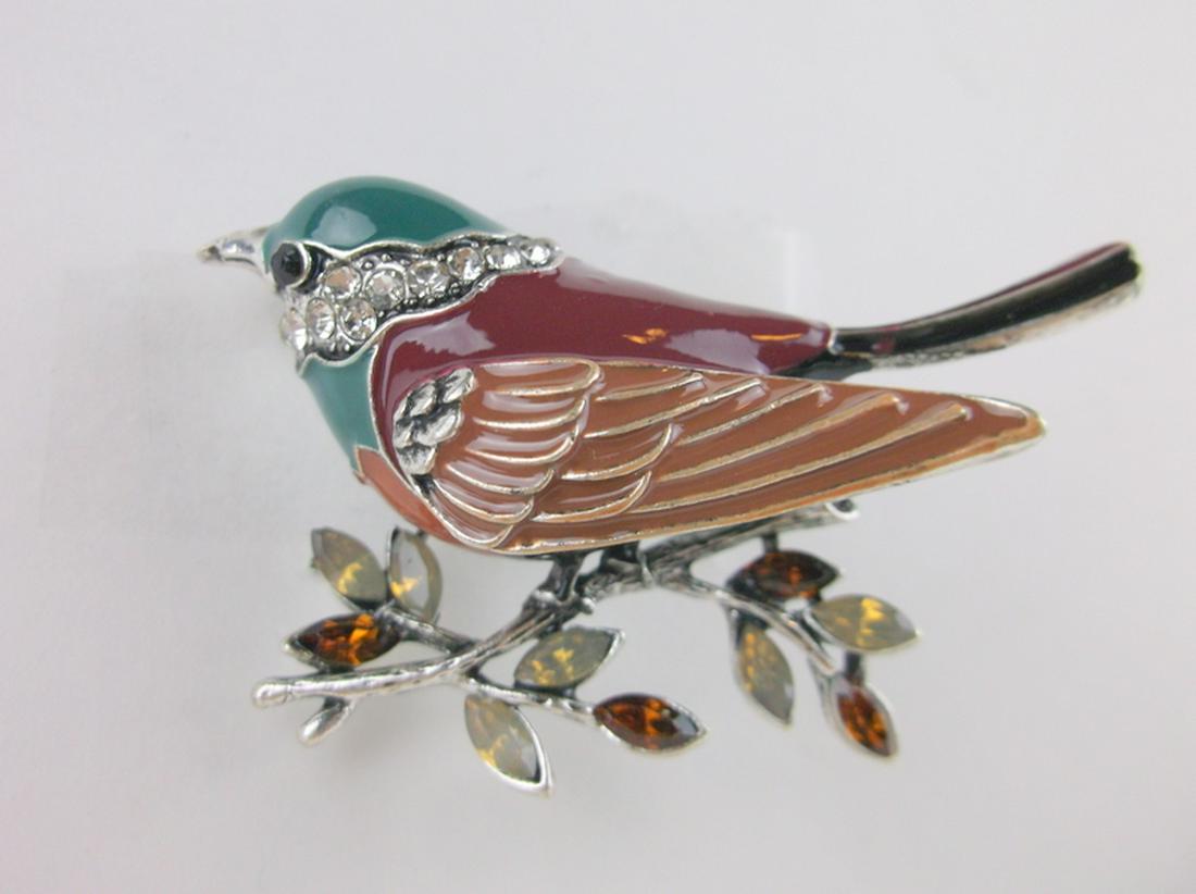 Stunning Rhinestone Bird Brooch (1 of 1)