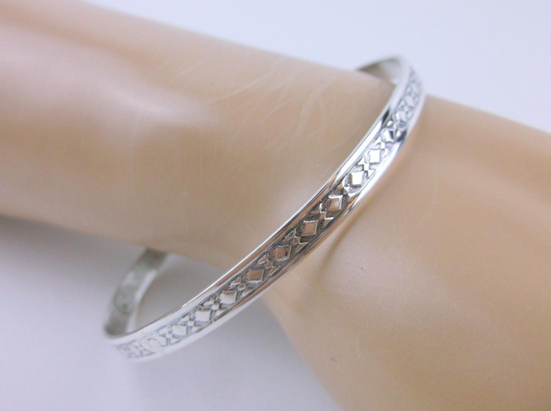 Gorgeous Antique Danecraft Sterling Bangle Bracelet (1 of 3)