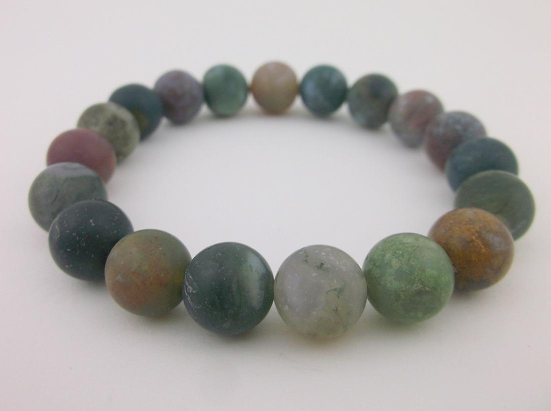 New Healing Genuine Moss Agate Bracelet Large (1 of 2)