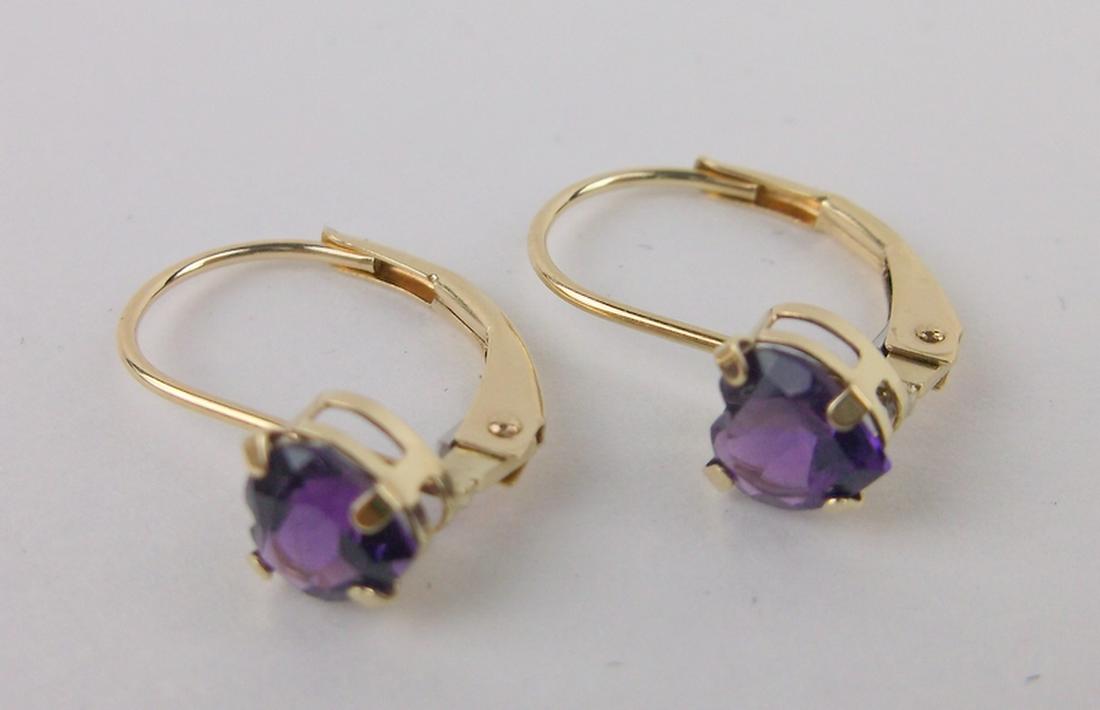 Stunning 10kt Gold Amethyst Earrings (1 of 2)