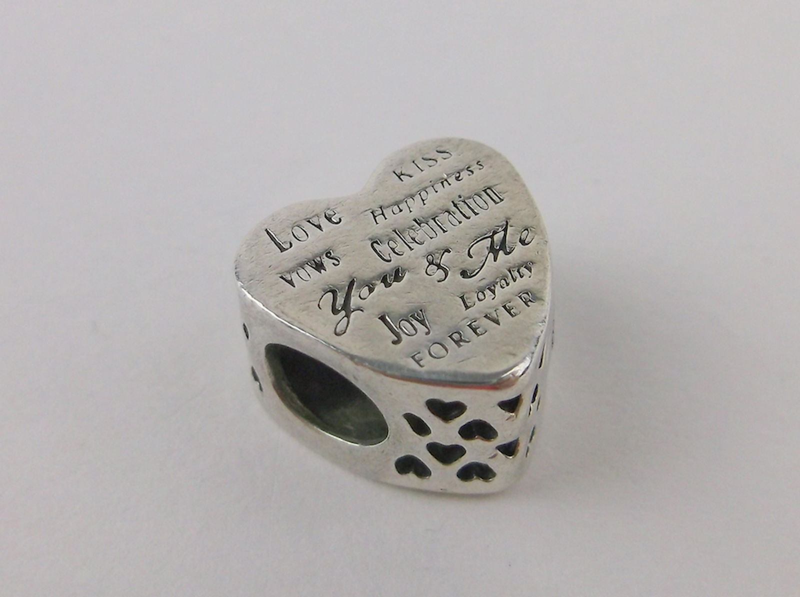 Authentic Pandora Sterling Heart Charm Bead (1 of 2)