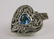 Incredible Sterling 2ct Aquamarine Locket Pendant