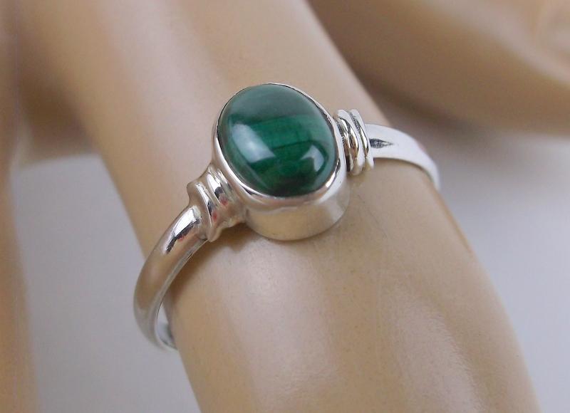 New Sterling Silver Malachite Ring 6 (1 of 1)