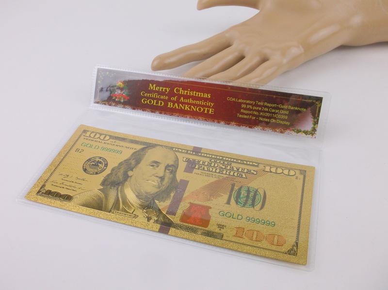 24kt Gold US $100 Dollar Bill (1 of 5)