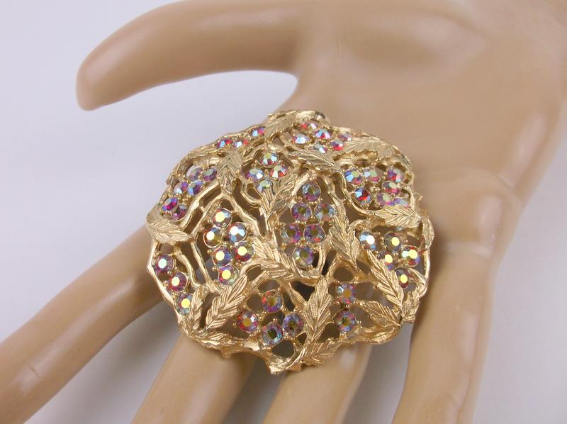 Stunning Large Antique Sarah Coventry Rhinestone Brooch (1 of 3)
