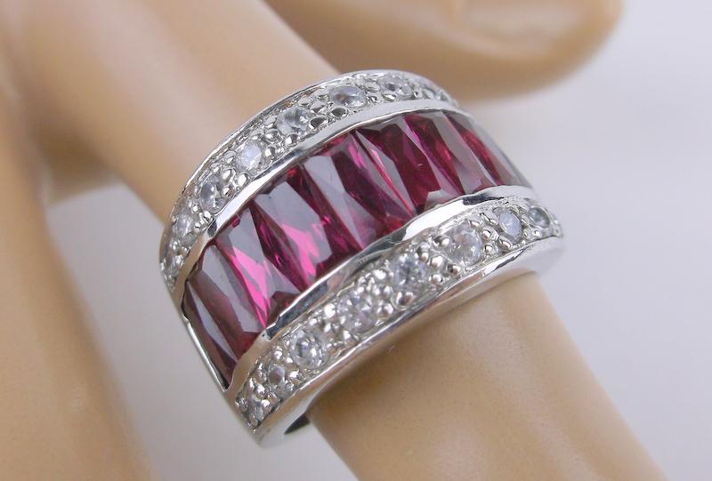 Incredible Sterling Silver 8ct Genuine Ruby Ring 6 (1 of 3)
