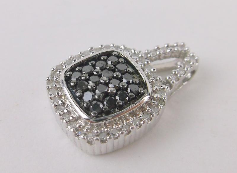 Stunning Sterling Silver 56 Genuine Diamond Pendant (1 of 2)