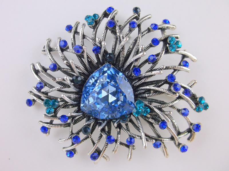 Incredible Large Rhinestone Galaxy Brooch (1 of 2)