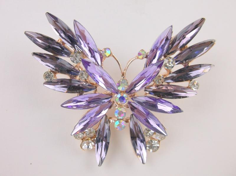 Stunning Rhinestone Butterfly Brooch (1 of 1)