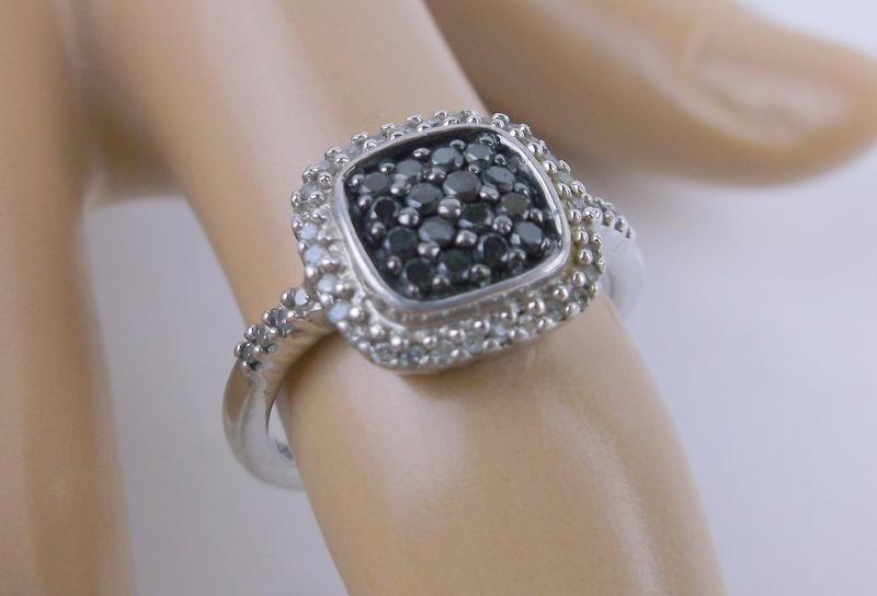 Stunning Sterling Silver 54 Genuine Diamond Ring 7: Guaranteed Solid 925 Sterling Silver, in Excellent Condition
