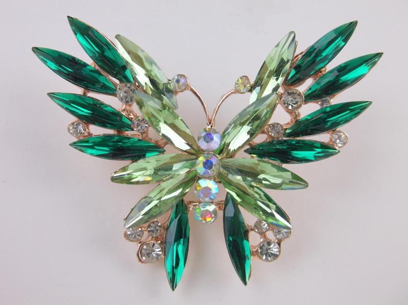 Stunning Rhinestone Butterfly Brooch (1 of 1)