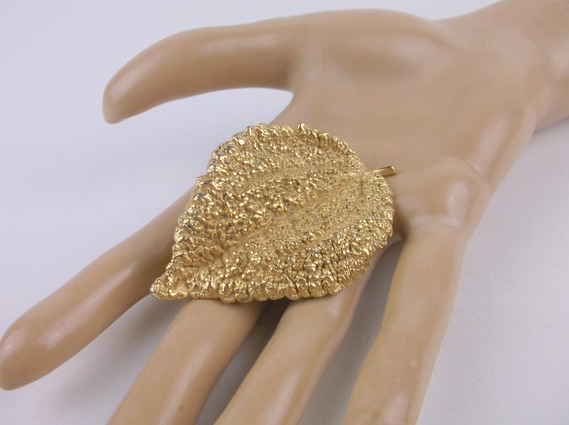 Stunning Large Antique Napier Leaf Brooch (1 of 3)
