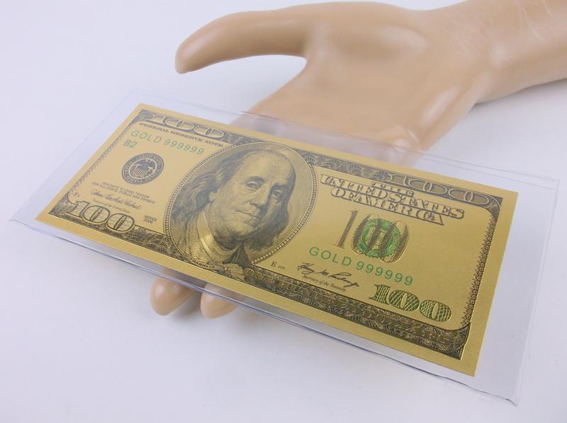 24kt Gold US $100 Dollar Bill (1 of 3)