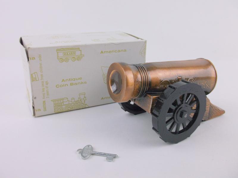 Vintage 1974 New Old Stock Metal Cannon Bank (1 of 6)