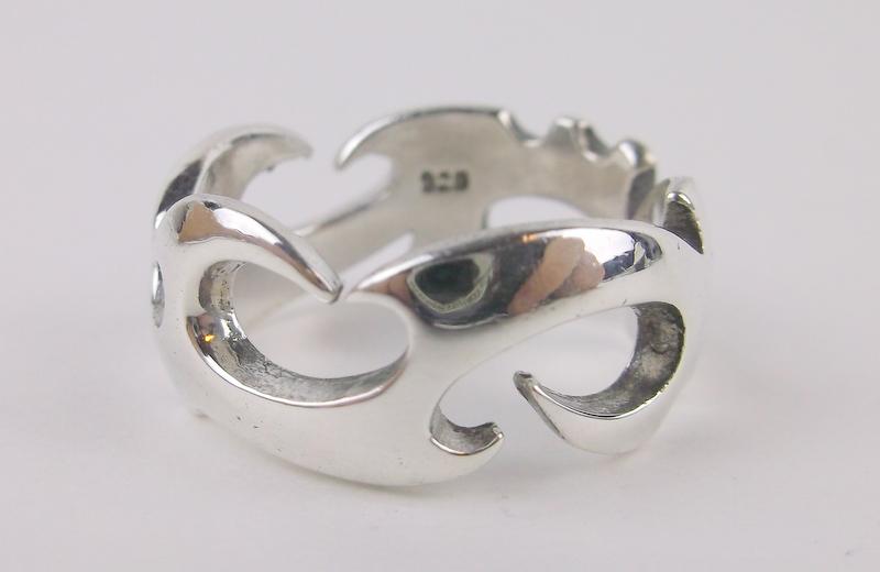 Stunning Heavy Sterling Silver Mens Tribal Ring 9 (1 of 2)