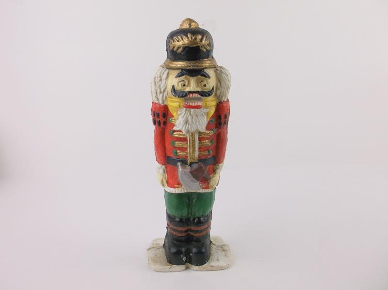 Large Cast Iron Christmas Nutcracker Doorstop Heavy: excellent condition
