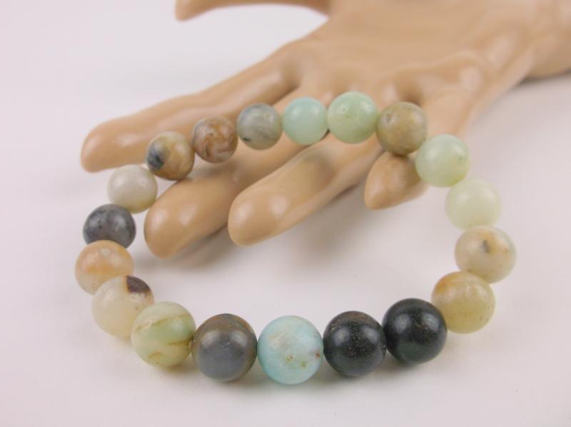 New Healing Genuine Gloss Amazonite Bracelet Large: new condition