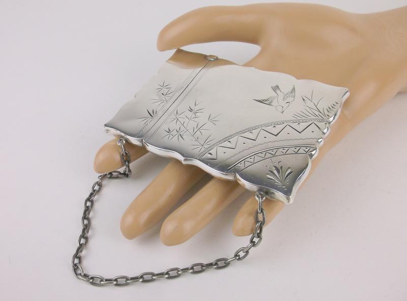 Antique Large Sterling Silver Art Deco Cigarette Case: An incredible Antique Art Deco Era Solid Sterling Silver Sparrow Flapper Girl Cigarette Case, very ornate and detailed, marked sterling with Lion to left hallmark as well, in superb condition, very he