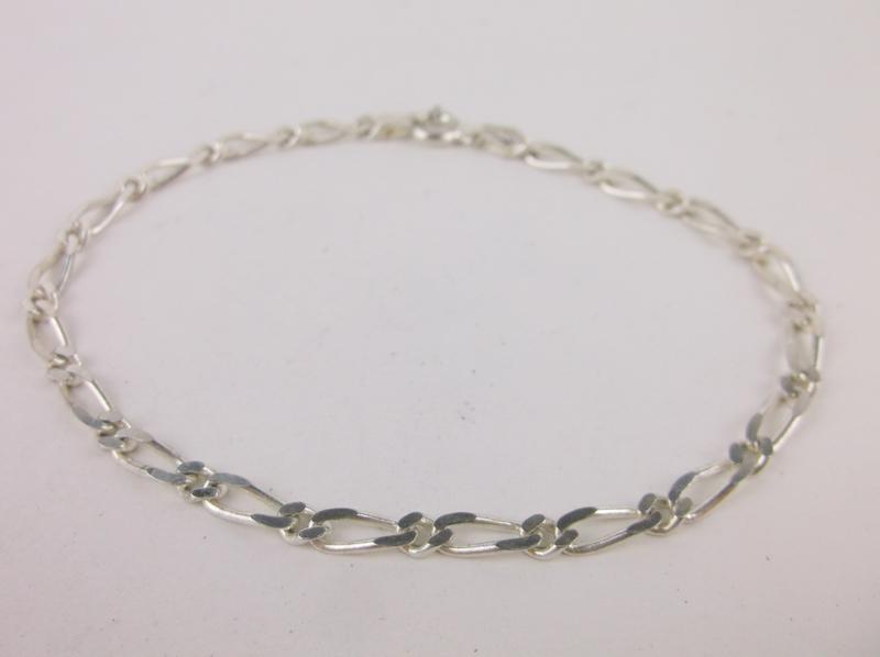 Stunning Sterling Silver Chain Bracelet 7.5": Guaranteed Solid 925 Sterling Silver, in Excellent Condition