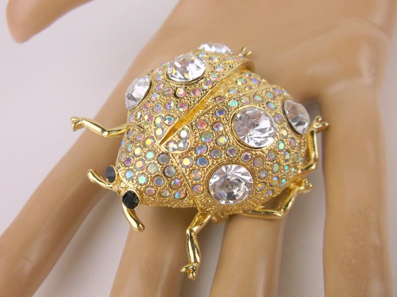 Stunning Huge Rhinestone Ladybug Insect Brooch (1 of 2)