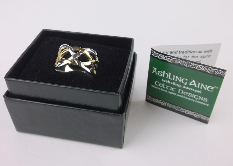 New Ashling Aine Sterling Silver Celtic Ring 9 Boxed