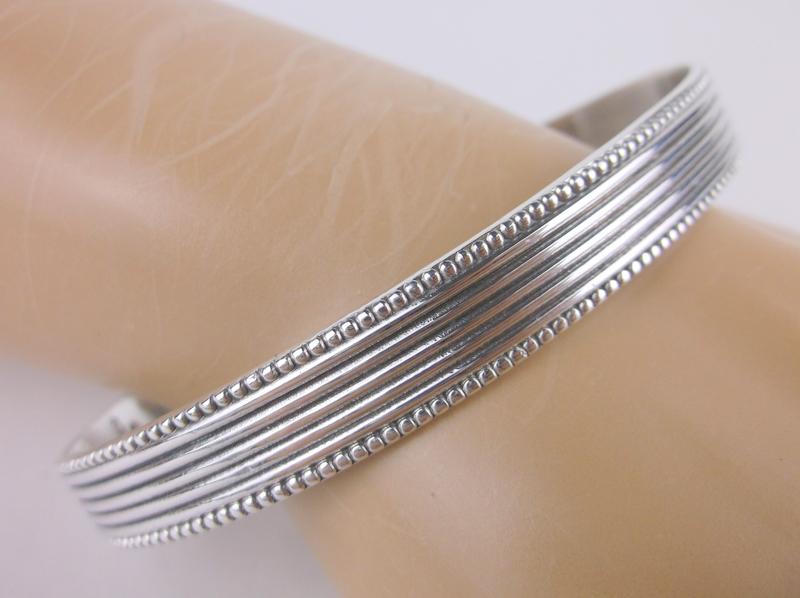 Stunning Large Heavy Sterling Silver Cuff Bracelet BIG (1 of 5)