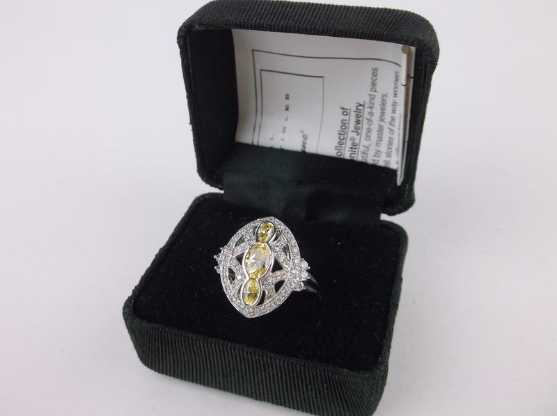 New Adrienne Sterling Silver Citrine Ring 8 Boxed (1 of 2)