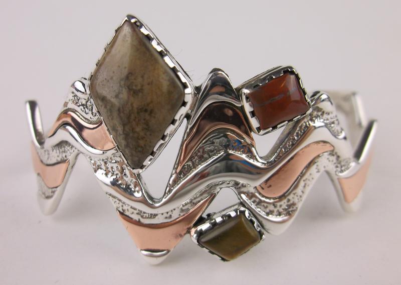 Carolyn Pollack Sterling Silver Jasper Cuff Bracelet (1 of 7)