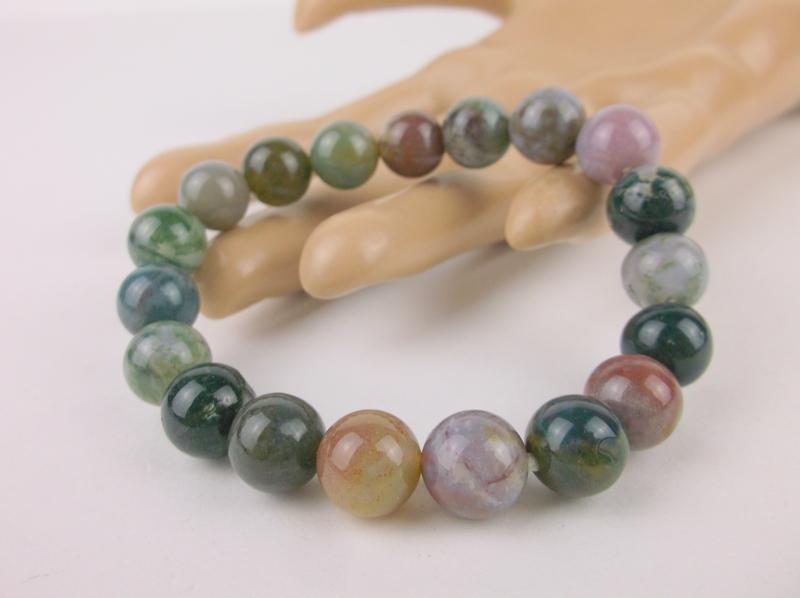 New Healing Genuine Moss Agate Bracelet Large (1 of 1)