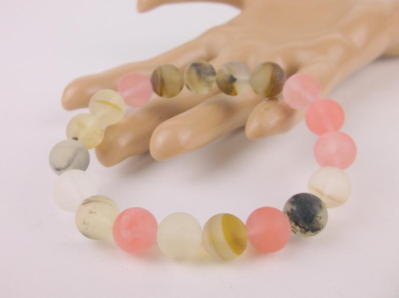 New Healing Genuine Rose Quartz Bracelet Large (1 of 1)