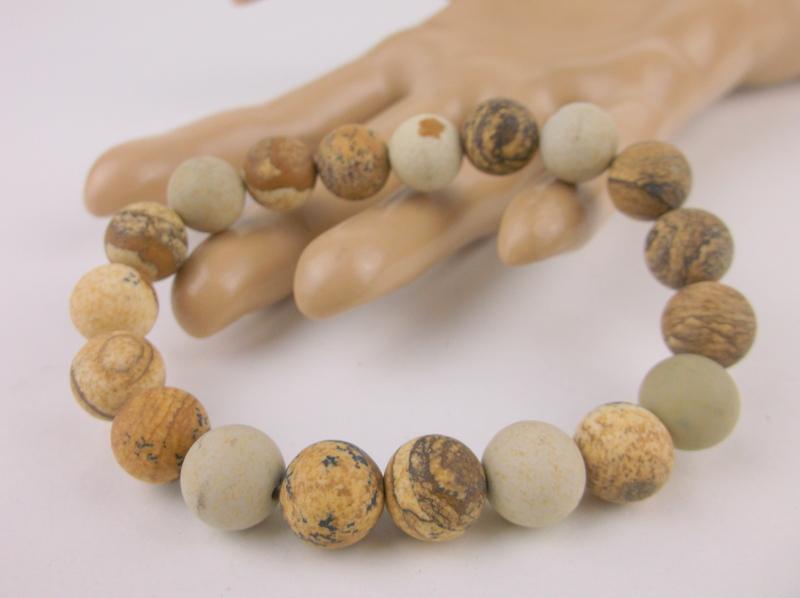 New Healing Genuine Picture Jasper Bracelet Large (1 of 1)