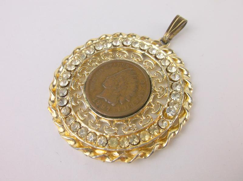 1897 US Indian Head Penny Pendant Stunning (1 of 2)