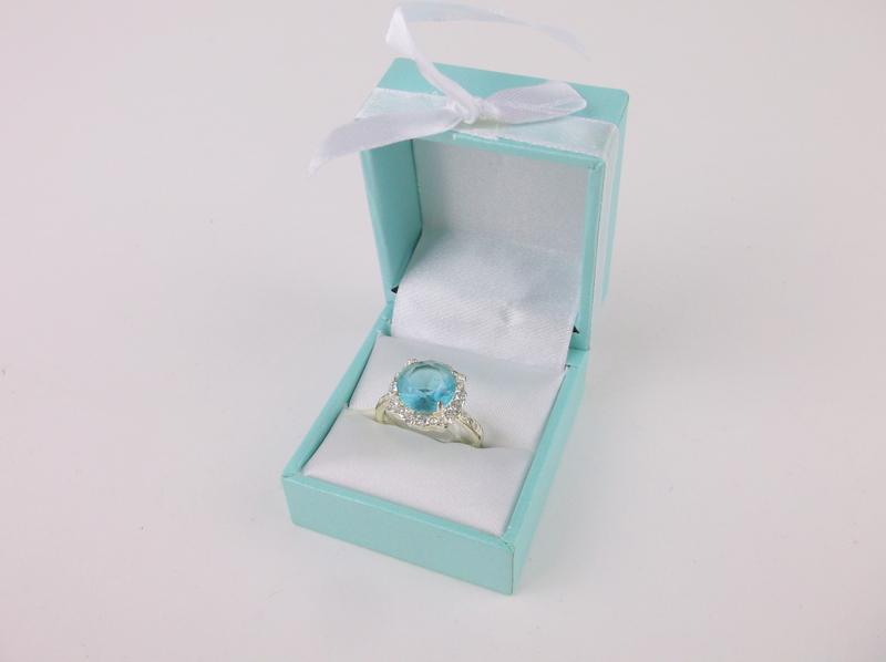 New Blue Stone Ring Size 9 (1 of 2)