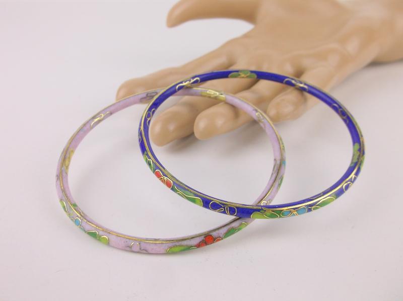 2 New Cloisonné Bangle Bracelet Set (1 of 1)