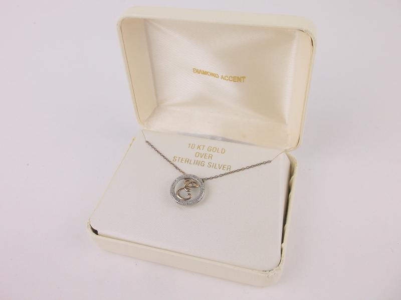 New Gold Over Sterling Initial E Necklace 18" Boxed (1 of 2)