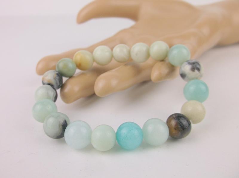 New Healing Genuine Gloss Amazonite Bracelet Large (1 of 1)
