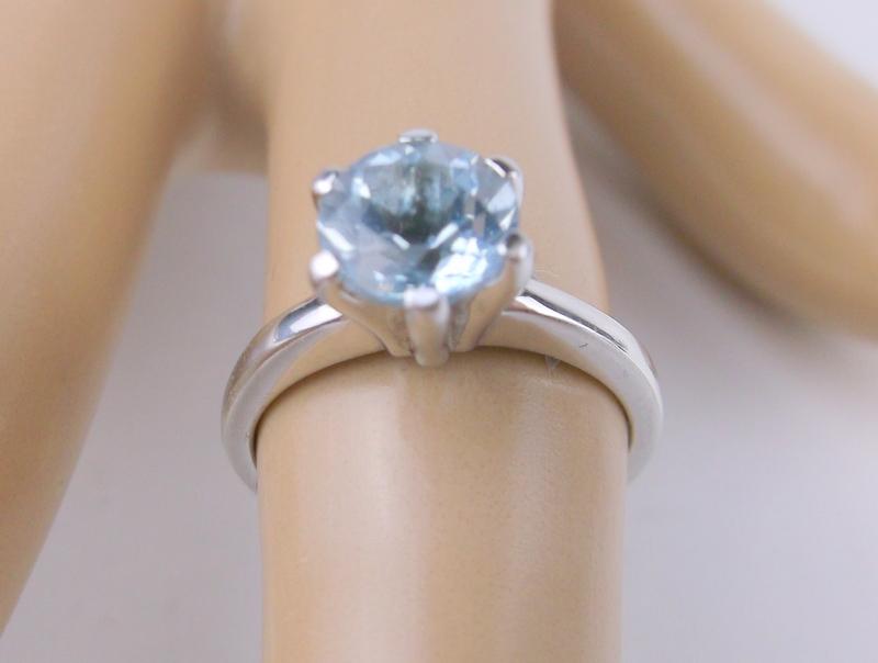 New Sterling Silver 1ct Blue Topaz Ring 5 (1 of 2)