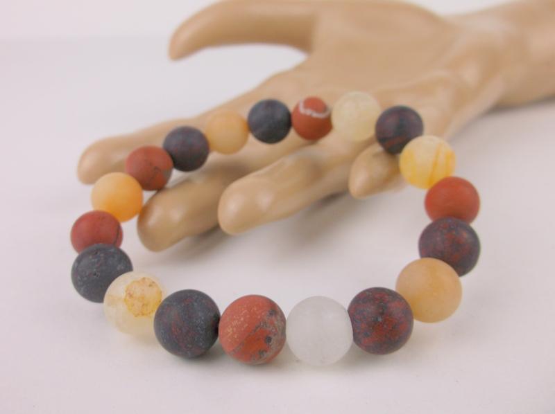 New Healing Genuine Muddy Stone Bracelet Large (1 of 1)