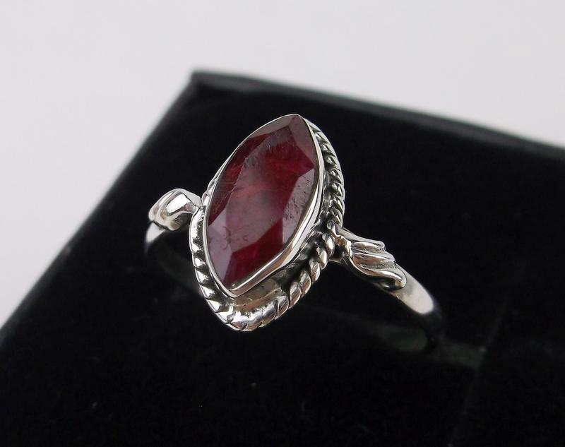 New Boxed Sterling Silver 1ct Ruby Ring Size 6 (1 of 2)