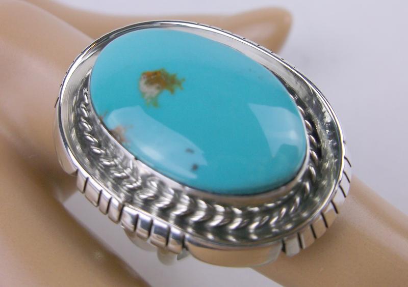 Huge Betta Lee Navajo Sterling King Turquoise Ring 10 (1 of 3)