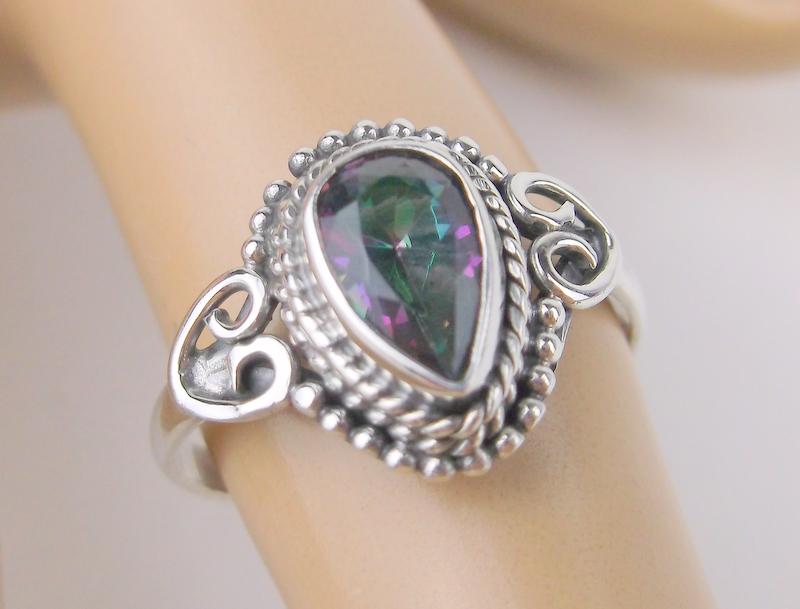 New Sterling Silver 1ct Rainbow Topaz Ring 6 (1 of 2)