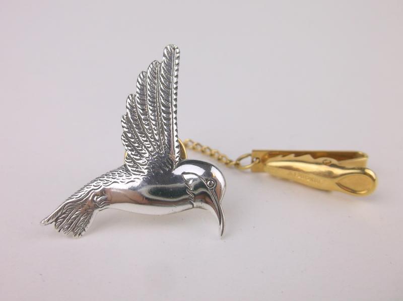 Stunning Large Antique Sterling Hummingbird Pin (1 of 4)