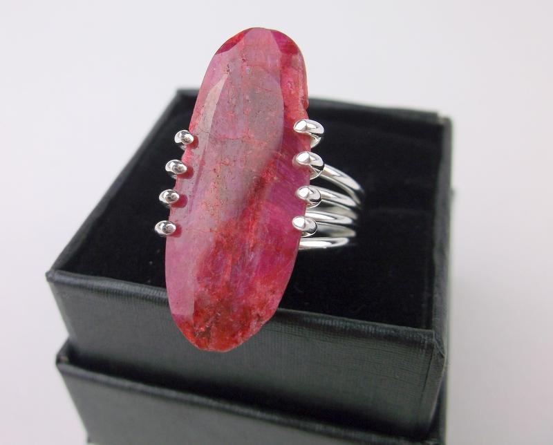 New Boxed Huge Sterling Silver 12ct Ruby Ring 8 (1 of 4)