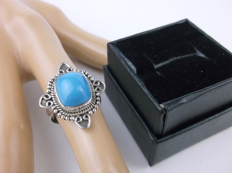 New Boxed Sterling Silver Lapis Ring Size 7 (1 of 2)