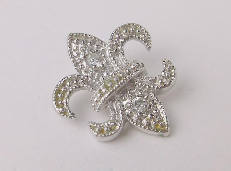 Stunning Small Sterling Silver Fleur De lis Pendant (1 of 1)