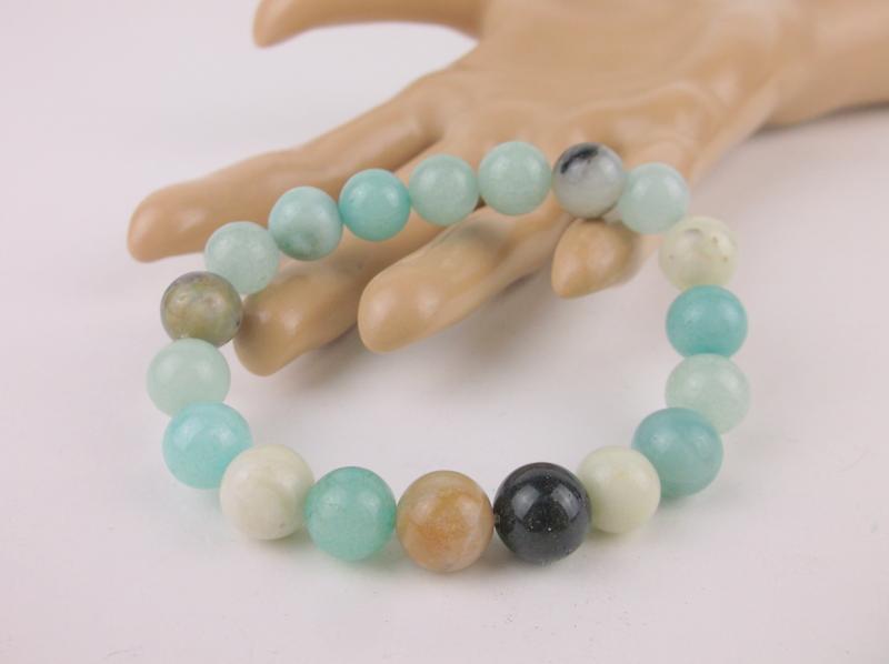 New Healing Genuine Gloss Amazonite Bracelet Large (1 of 1)