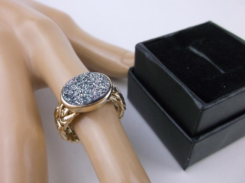 Stunning Boxed Gold Over Sterling Druzy Ring 9 (1 of 3)